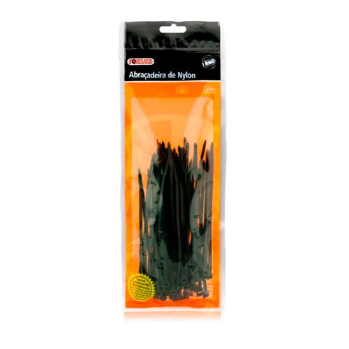 ABRACADEIRA DE NYLON 450X6,5 PRETA C/50 FOXLUX