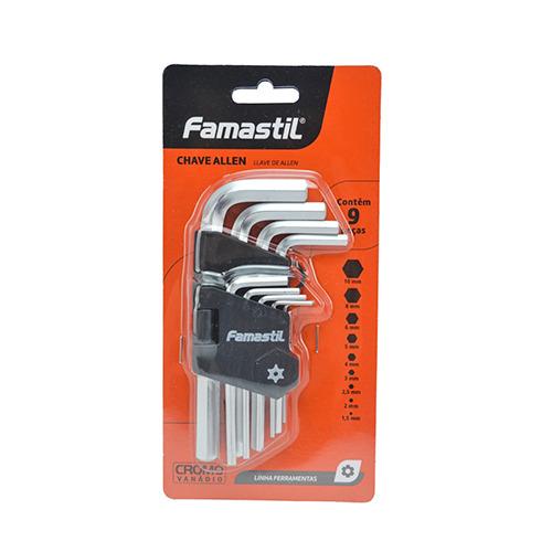 a-chan　1001 JOGO DE CHAVE ALLEN 1,5 A 10MM FAMASTIL
