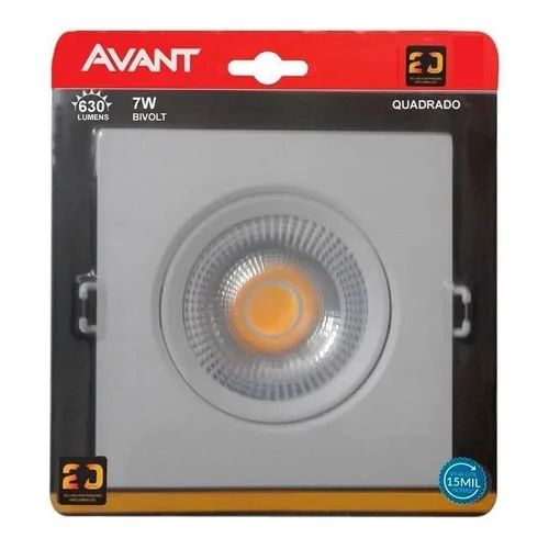 LUMINARIA SPOT EMBUTIR REDONDA 7W LUZ BRANCA 6500K AVANT