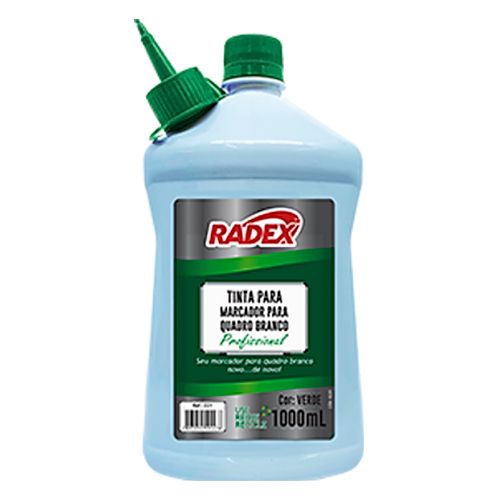 TINTA REABASTERCEDOR QUADRO BRANCO 1 LITRO VERDE RADEX