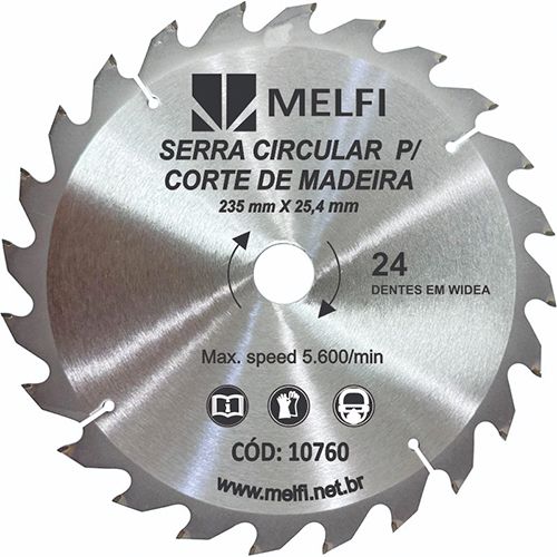 DISCO SERRA CIRCULAR WIDEA 9.1/4X24 DENTES MELFI