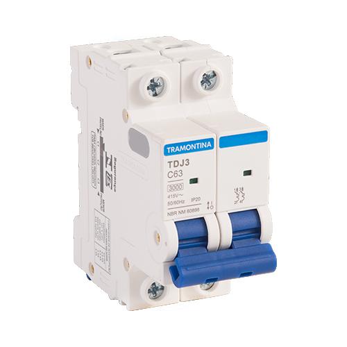 DISJUNTOR DIN BIPOLAR C TDJ3 32A 3 KA TRAMONTINA